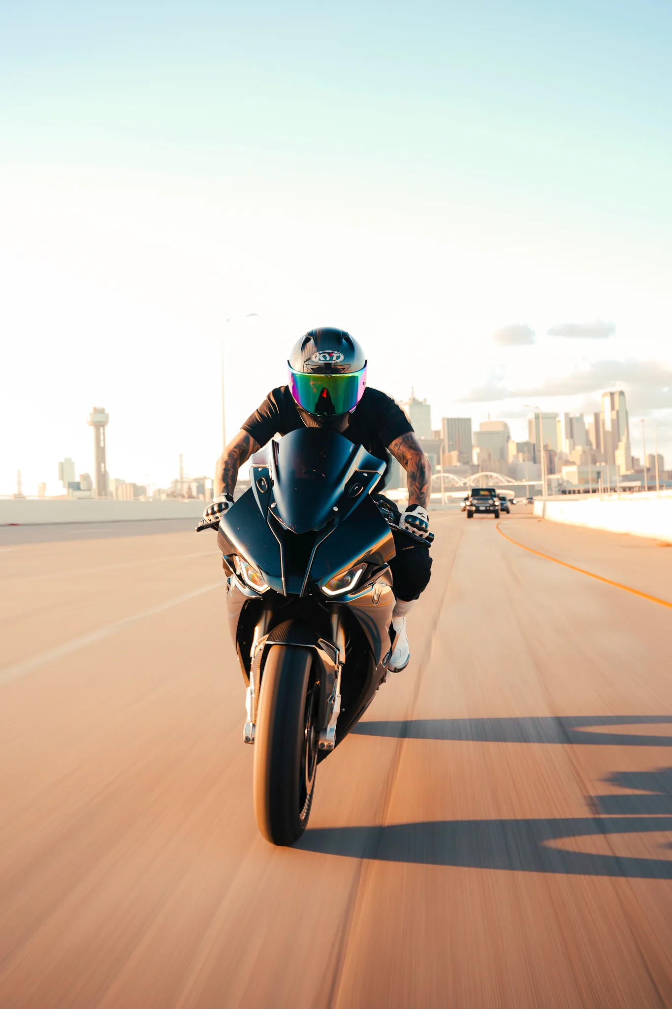 Motorcycle on the road